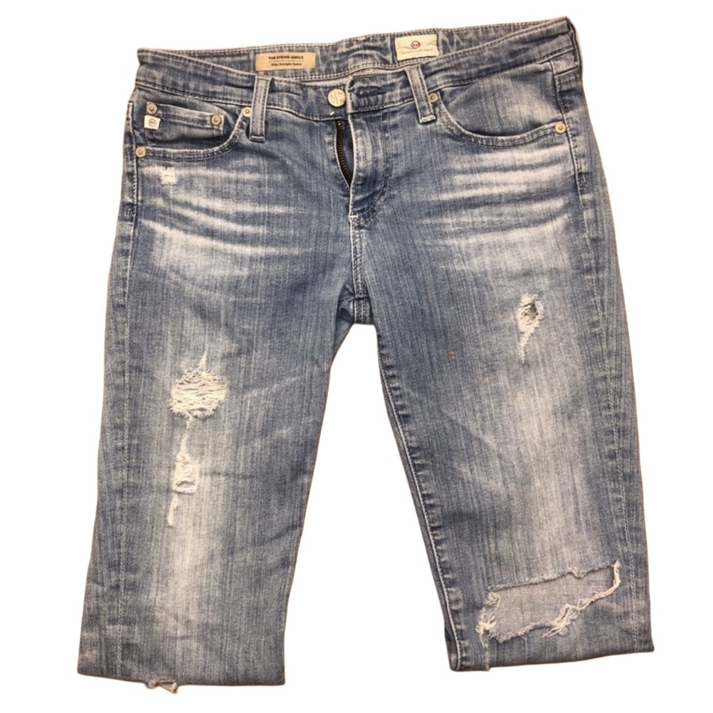 Ag Adriano Goldschimed The Stevie Ankle Ripped Jeans